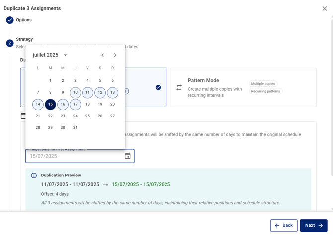 EU right click multiselect duplicate 3 calendar popup