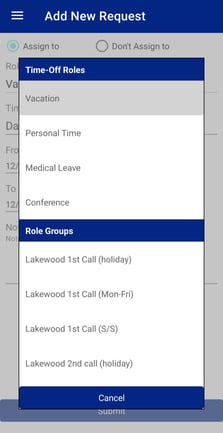 US mobile app do not work role group