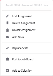 US right click edit assignment
