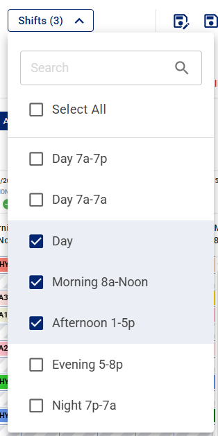 US shift shift select