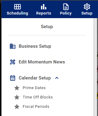 US shift view go to time off blocks
