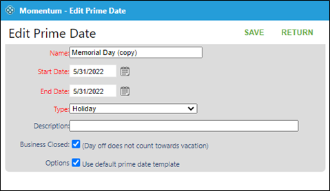 edit prime date